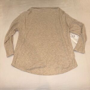 NWT - Caslon Heathered Beige Long Sleeve Top